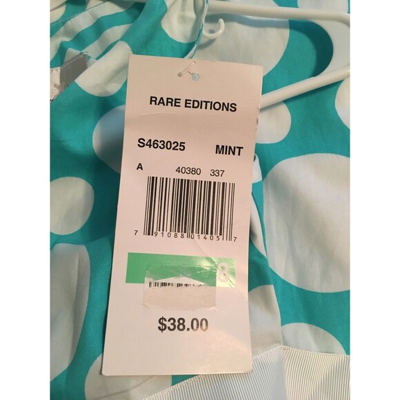 Rare Editions Polka Dot Girls Sleeveless Dress Blue Size 8 -  NWT - Picture 4 of 4